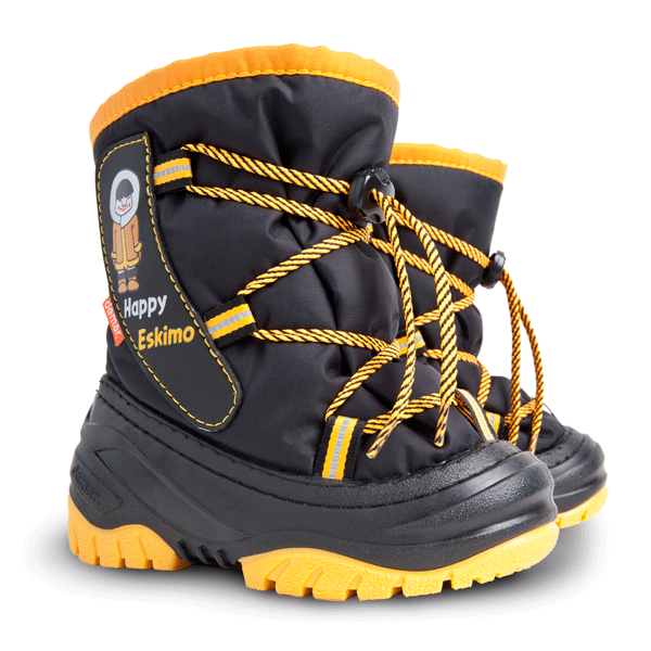 Cizme de iarnă cu interior lână naturală Demar Happy Eskimo Yellow