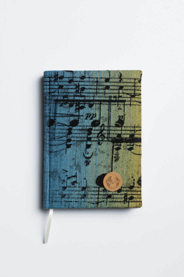 Agendă calendar 2020 cu coperți din material de wrap ţesut Symphony Rainbow Dark