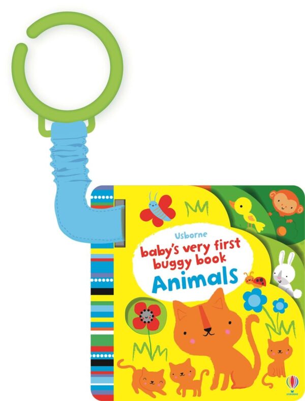 Buggy Book Animals - Fiona Watt Usborne Publishing carte pentru bebeluși cu agățătoare pentru cărucior