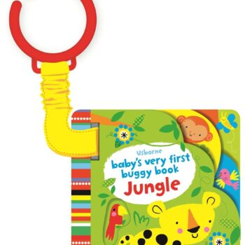 Buggy Book Jungle - Fiona Watt Usborne Publishing carte pentru bebeluși cu agățătoare pentru cărucior