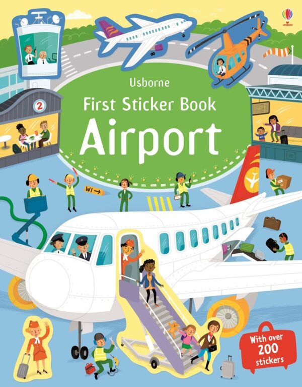 First Sticker Book Airport - Sam Smith Usborne Publishing carte cu stickere