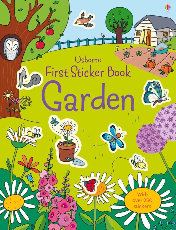 First Sticker Book Garden - Lucy Bowman Usborne Publishing carte cu stickere