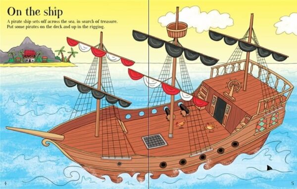 First Sticker Book Pirates - Sam Taplin Usborne Publishing carte cu stickere
