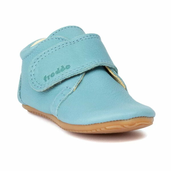 Pantofi barefoot din piele pentru primii pași light blue Froddo 1