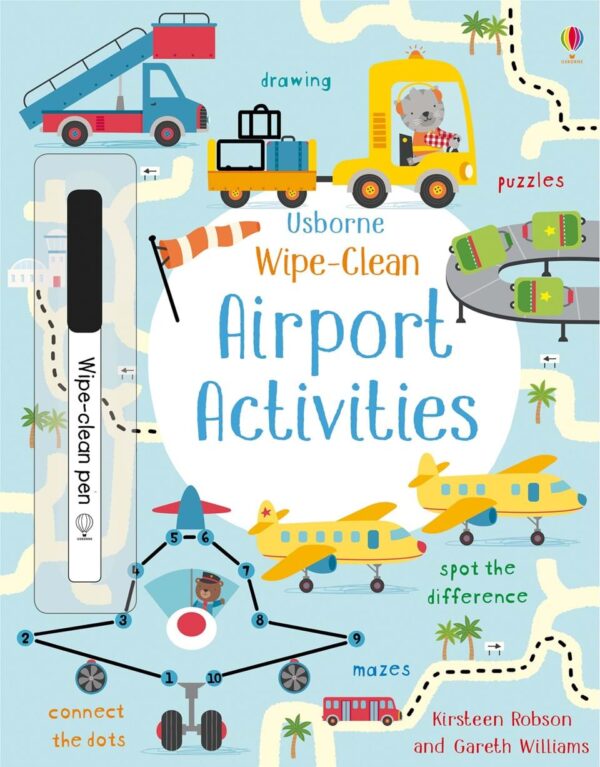 Wipe-Clean Airport Activities - Kirsteen Robson Usborne Publishing carte refolosibilă cu activități
