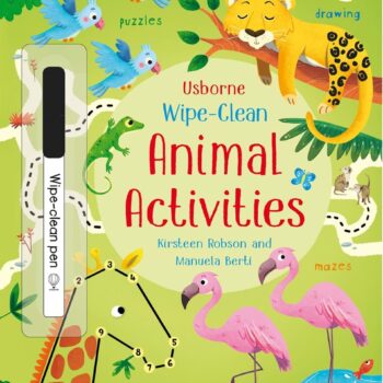 Wipe-Clean Animal Activities - Kirsteen Robson Usborne Publishing carte refolosibilă cu activități