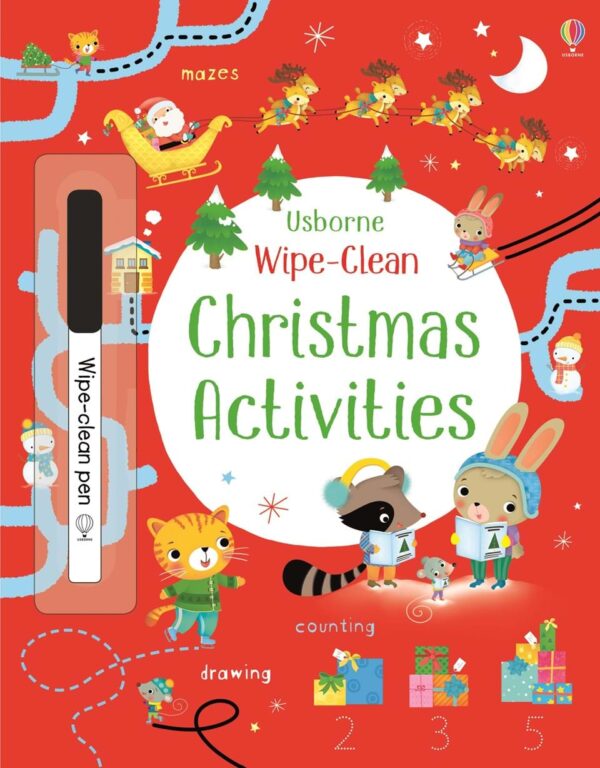 Wipe-Clean Christmas Activities - Kirsteen Robson Usborne Publishing carte refolosibilă cu activități