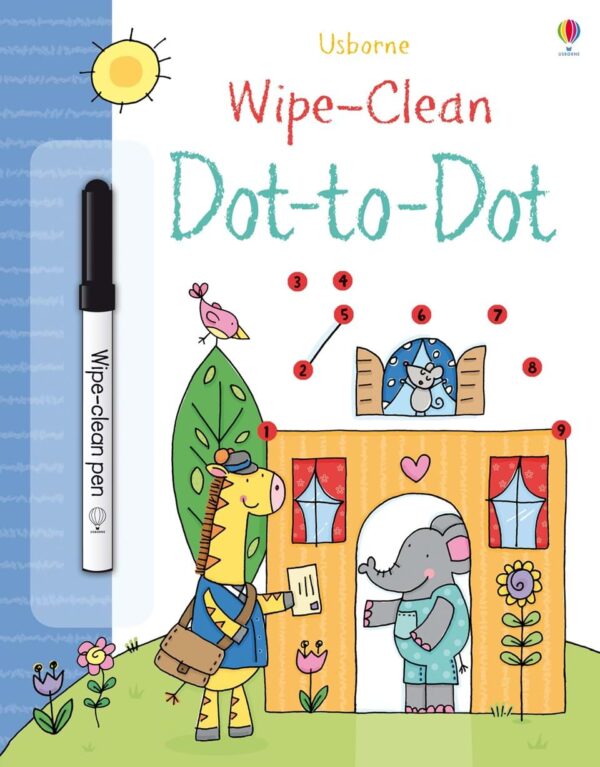 Wipe-Clean Dot-To-Dot Activities - Jessica Greenwell Usborne Publishing carte refolosibilă cu activități