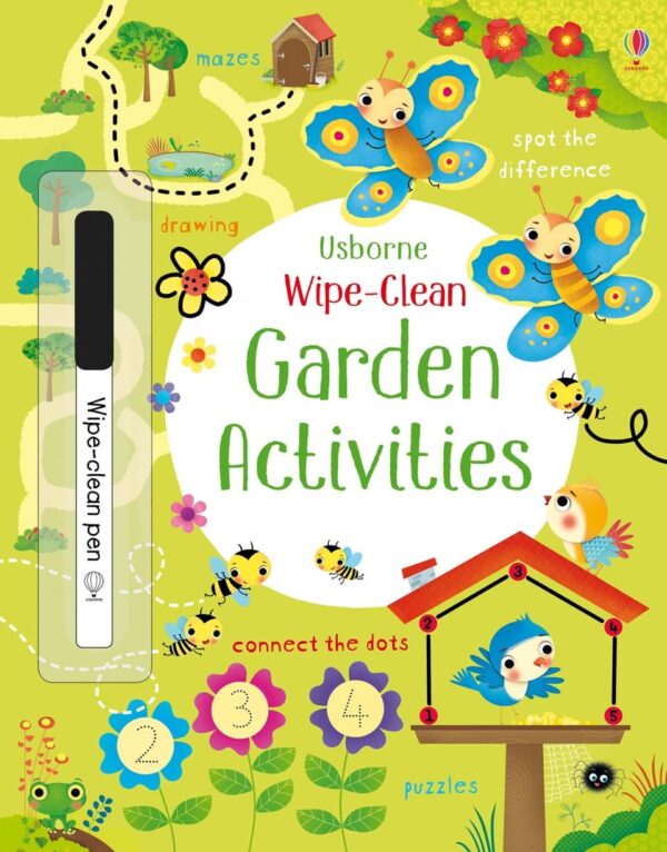 Wipe-Clean Garden Activities - Kirsteen Robson Usborne Publishing carte refolosibilă cu activități