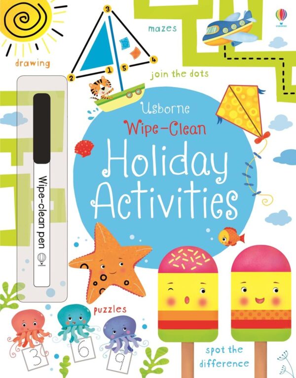 Wipe-Clean Holiday Activities - Kirsteen Robson Usborne Publishing carte refolosibilă cu activități