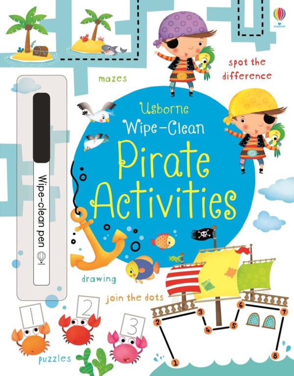 Wipe-Clean Pirate Activities - Kirsteen Robson Usborne Publishing carte refolosibilă cu activități