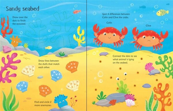 Wipe-Clean Under The Sea Activities - Kirsteen Robson Usborne Publishing carte refolosibilă cu activități