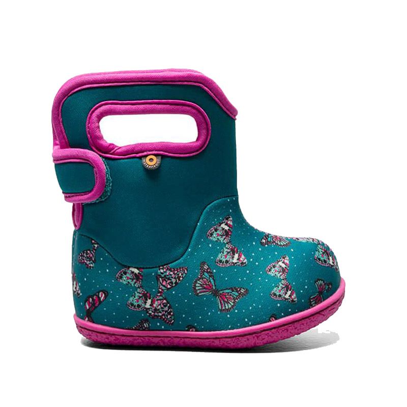 BOGS Footwear cizme de iarnă impermeabile Baby Bogs Butterfly Teal Multi 1