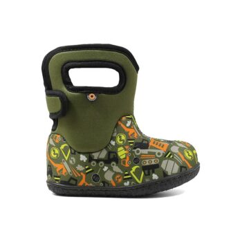 BOGS Footwear cizme de iarnă impermeabile Baby Bogs Construction Green Multi 1