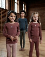 Bluză cu mânecă lungă rouge din lână merinos organică pentru copii Dilling 1