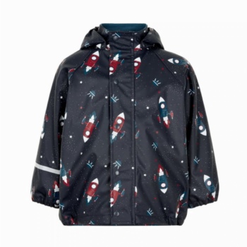 Jachetă de ploaie și vânt căptușită integral cu fleece space ice blue CeLaVi