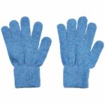 Mănuși cu degete din lână tricotată blue CeLaVi