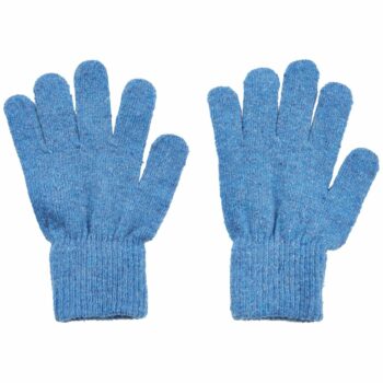 Mănuși cu degete din lână tricotată blue CeLaVi