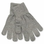 Mănuși cu degete din lână tricotată grey CeLaVi