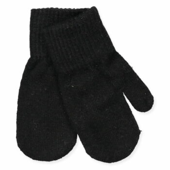 Mănuși pentru bebeluşi din lână tricotată black CeLaVi
