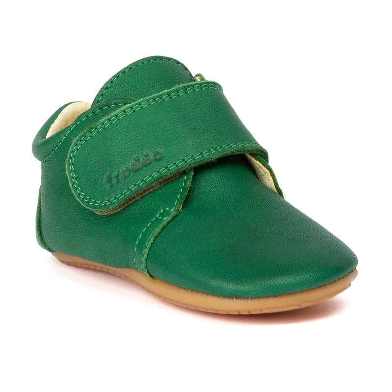 Pantofi barefoot din piele pentru primii pași green Froddo 1