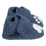 Papuci din lână organică cu talpă din cauciuc natural Little Polar Bear Nanga 3