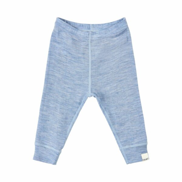 Pantaloni colanți din lână merinos dusty blue melange CeLaVi Pantaloni colanți din lână merinos dusty blue melange CeLaVi
