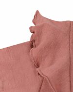 Rochie dark pink din lână merinos organică cu volănaşe pentru fetiţe Dilling 2
