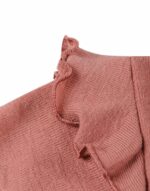 Bluză cu mânecă lungă dark pink din lână merinos organică pentru bebeluşi Dilling 2