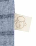 Body cu mânecă lungă blue stripes din lână merinos organică pentru bebeluși Dilling 2