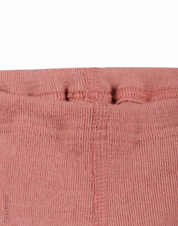 Pantaloni colanţi dark pink din lână merinos organică pentru bebeluşi Dilling 1