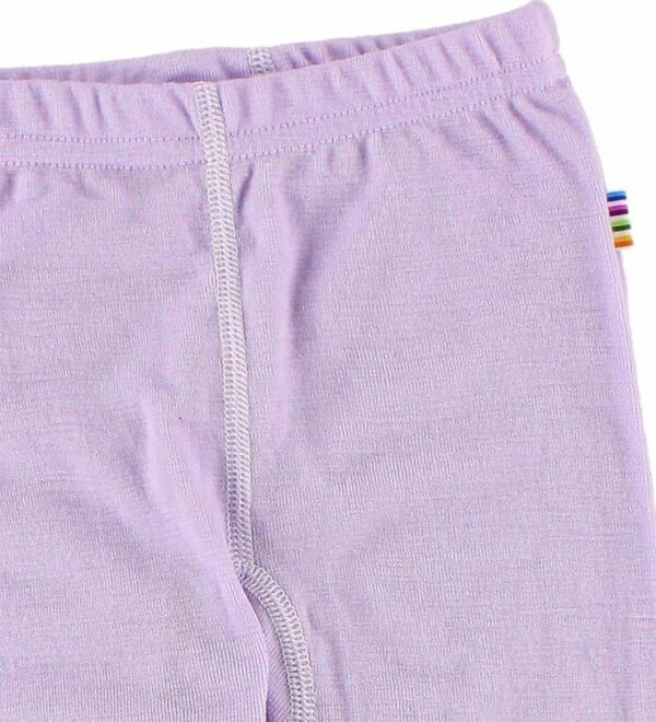 Pantaloni colanţi cu botoșei din lână merinos Purple Joha 2