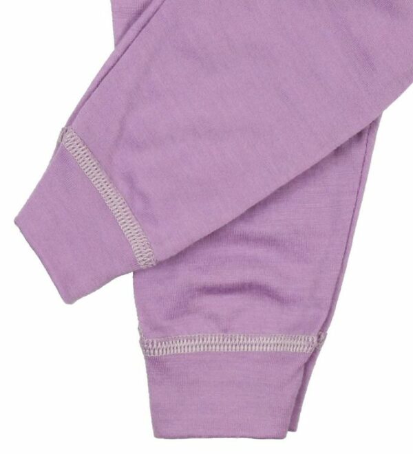 Pantaloni colanţi din lână merinos pentru copii Lavender Joha 2