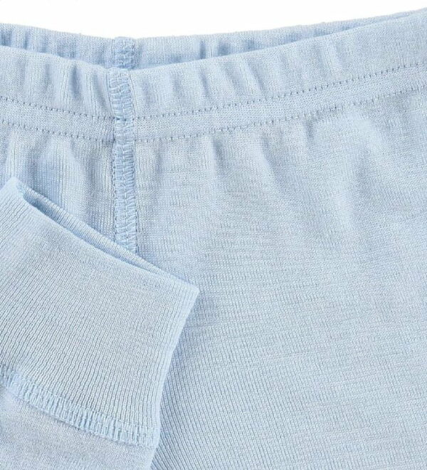 Pantaloni colanţi din lână merinos pentru copii Light Blue Joha 2