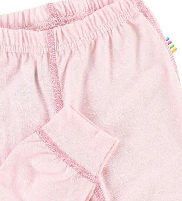 Pantaloni colanţi din lână merinos pentru copii Pink Joha 2