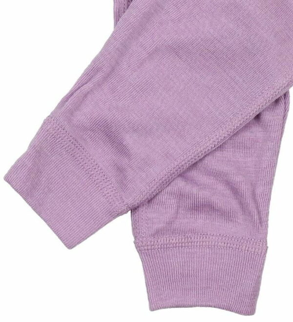 Pantaloni colanţi din lână merinos și mătase pentru copii Lavender Joha 2