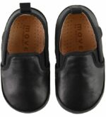 Pantofi barefoot cu elastic din piele naturală pentru primii pași Black Move By Melton 4
