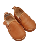 Pantofi barefoot cu elastic din piele naturală pentru primii pași Cognac Move By Melton 2