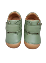 Pantofi barefoot din piele naturală pentru primii pași Dusty Olive By Melton 3