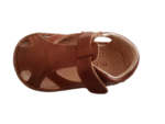 Sandale barefoot din piele naturală pentru primii pași Cognac Move By Melton 2