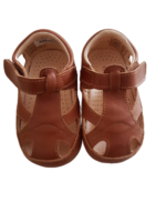 Sandale barefoot din piele naturală pentru primii pași Cognac Move By Melton 5