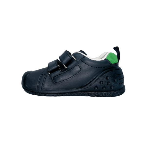 Pantofi sneakers din piele pentru copii cu talpă flexibilă Kevin Navy L680 Titanitos 2