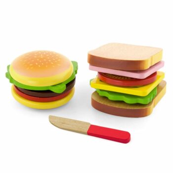 Set hamburger și sandviș din lemn Viga