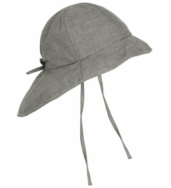 Pălărie de soare cu boruri din bumbac UV 50+ Grey Melange En Fant