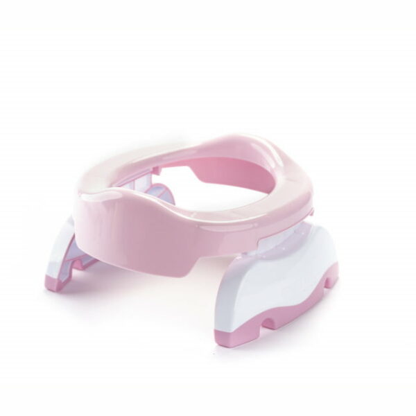Oliță portabilă pliabilă roz-alb Potette Plus 2