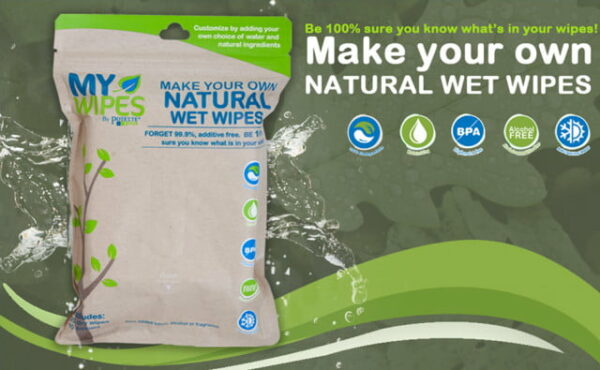 Șervețele 100% naturale, neparfumate umede-uscate My Wipes by Potette Plus 3