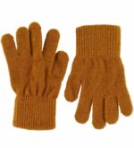 Mănuși cu degete din lână tricotată pumpkin spice CeLaVi 1