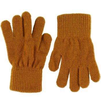 Mănuși cu degete din lână tricotată pumpkin spice CeLaVi 1