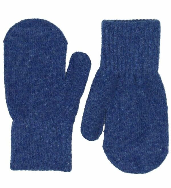 Mănuși pentru bebeluşi din lână tricotată electric blue CeLaVi