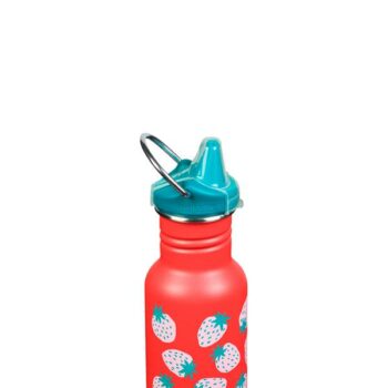 Recipient Sticlă Kid Classic cu capac Sippy Coral Strawberries 355 ml Klean Kanteen